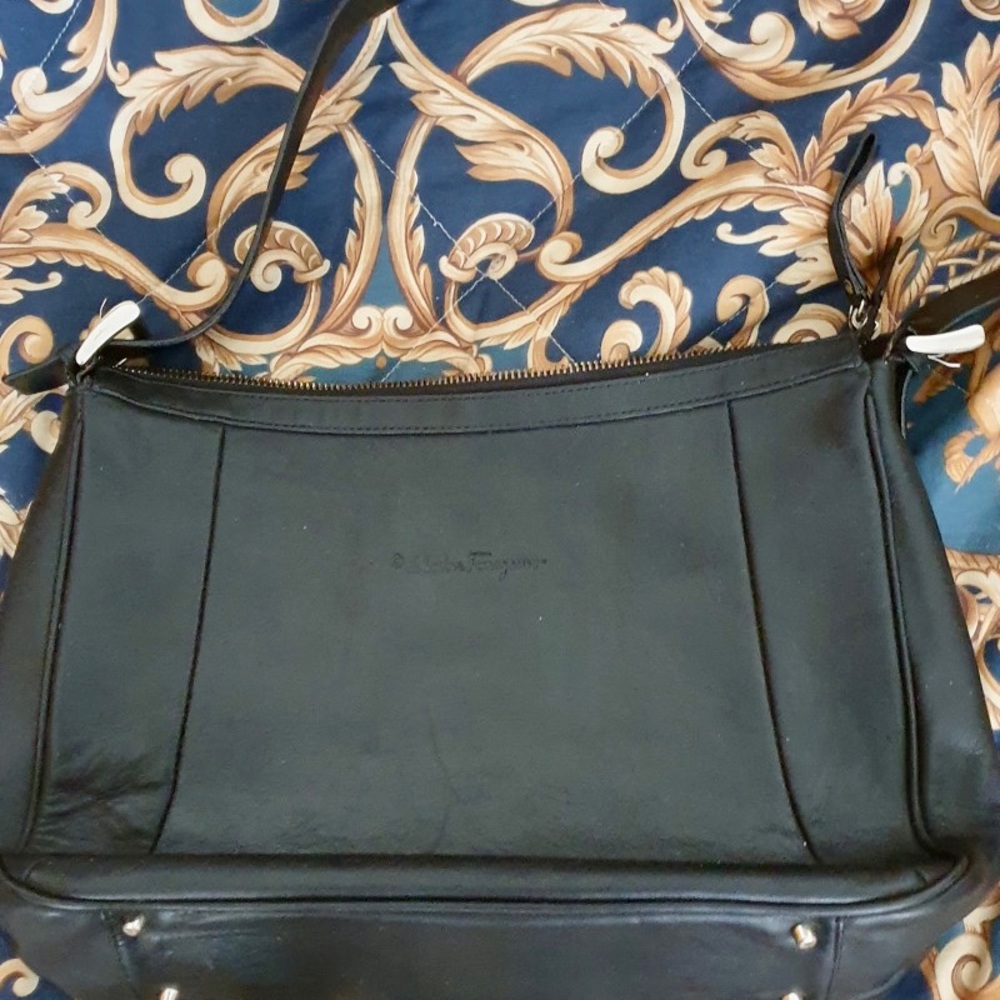 Salvatore Ferragamo Vintage Black Leather Bag